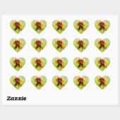 Ruby Cavalier King Charles Spaniel Dog Hart Sticker (Vel)