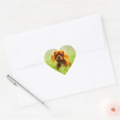 Ruby Cavalier King Charles Spaniel Dog Hart Sticker (Envelop)