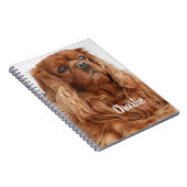 Ruby Cavalier King Charles Spaniel Dog Notitieboek (Rechterzijde)