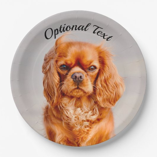 Ruby Cavalier King Charles Spaniel Dog Papieren Bordje (Voorkant)