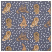 Ruby Cavalier King Charles Spaniel Fabric Stof (Swatch)
