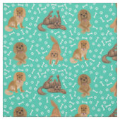 Ruby Cavalier King Charles Spaniel Fabric Stof (Swatch)