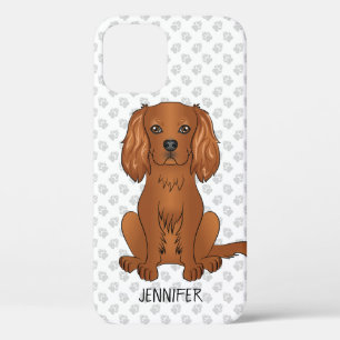Ruby Cavalier King Charles Spaniel & Name iPhone 12 Hoesje