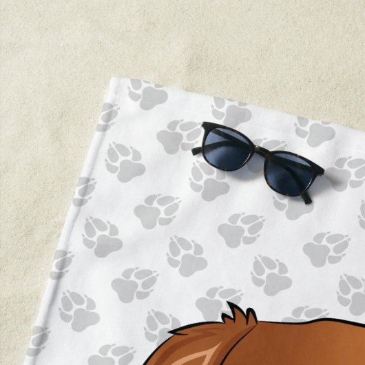 Ruby Cavalier King Charles Spaniel & Name Strandlaken (In situ)