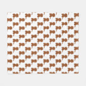 Ruby Cavalier King Charles Spaniel Patroon Fleece Deken (Voorkant (Horizontaal))