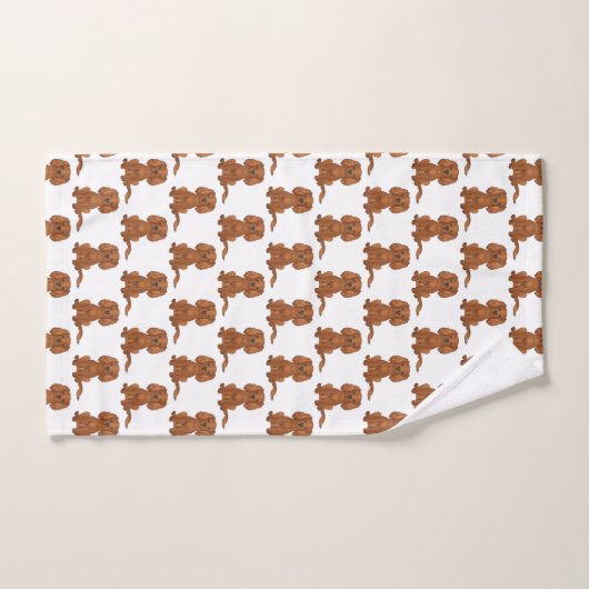 Ruby Cavalier King Charles Spaniel Pattern Bad Handdoek (Handdoek)
