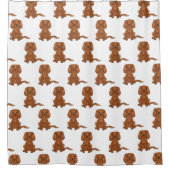Ruby Cavalier King Charles Spaniel Pattern Douchegordijn (Voorkant)