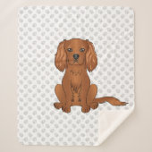 Ruby Cavalier King Charles Spaniel & Paws Sherpa Deken (Voorkant)