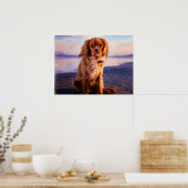Ruby Cavalier King Charles Spaniel Puppy Dog Poster (Keuken)