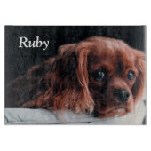 Ruby Cavalier King Charles Spaniel Puppy Dog Snijplank (Voorkant)