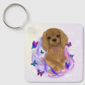 Ruby Cavalier King Charles Spaniel-sleutelhanger Sleutelhanger (Voorkant)