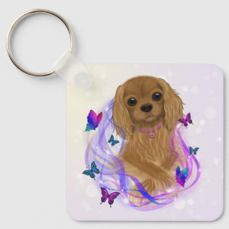 Ruby Cavalier King Charles Spaniel-sleutelhanger Sleutelhanger