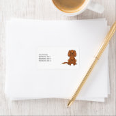 Ruby Cavalier King Charles Spaniel & Text Etiket (Insitu)