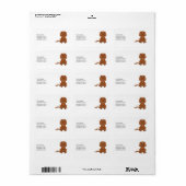 Ruby Cavalier King Charles Spaniel & Text Etiket (Full Sheet)