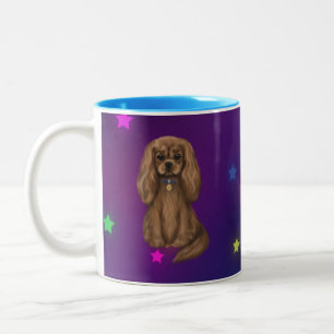 Ruby Cavalier King Charles Spaniel Tweekleurige Koffiemok