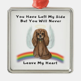 Ruby Cavalier Pet Loss Memorial Gift Metalen Ornament
