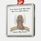 Ruby Cavalier Pet Loss Memorial Gift Metalen Ornament (Links)