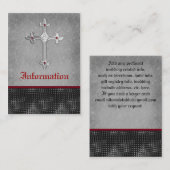 Ruby Celtic Cross Red, zwart, grijze Kaart (Voorkant / Achterkant)