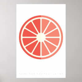 Ruby Citrus Retro Fruit Poster 60's 70-citaat