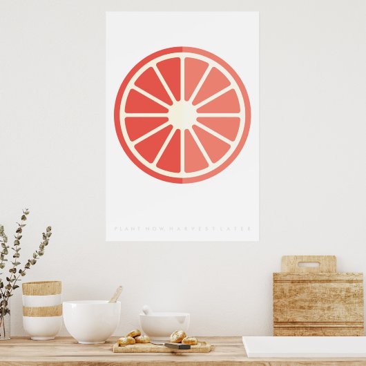 Ruby Citrus Retro Poster de fruits 60's 70's Citat (Cuisine)