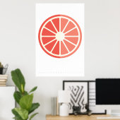 Ruby Citrus Retro Poster de fruits 60's 70's Citat (Bureau à domicile)