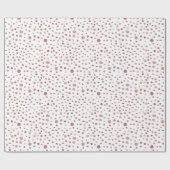 Ruby Confetti Waterverf Stippen Wrapping Paper Cadeaupapier (Vlak)