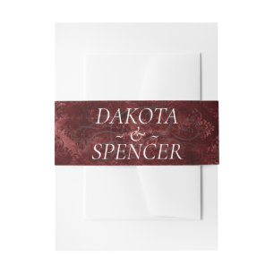 Ruby Crimson Red   Klassieke weddenschappen Uitnodigingen Wikkel