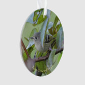 Ruby-crowned Kinglet Bird Ornament with Place Year (devant)