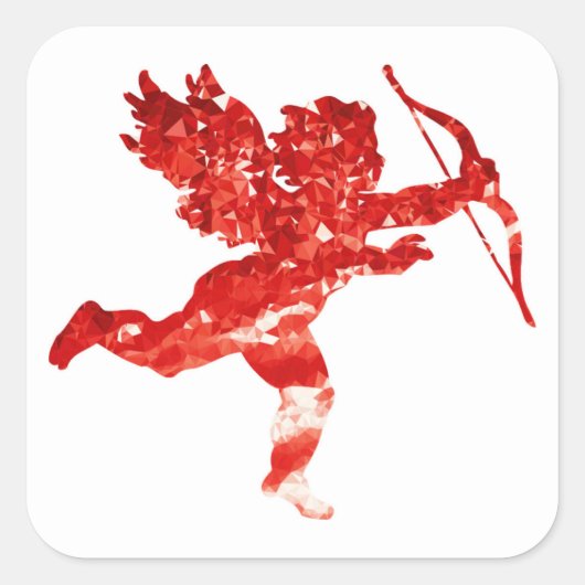 RUBY CUPID VIERKANTE STICKER (Voorkant)