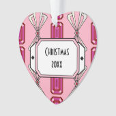 Ruby Deco Stripe Ornament (voorkant)