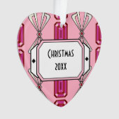 Ruby Deco Stripe Ornament (voorkant)