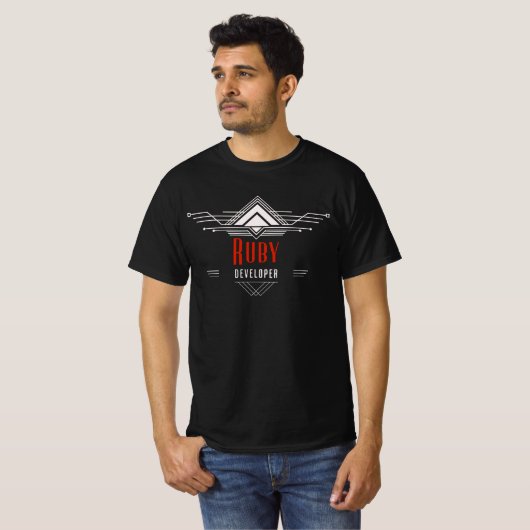 Ruby Developer Code T-Shirt Homme Artiste (Devant entier)