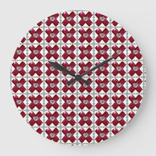 Ruby Diamond Art, Red Grote Klok