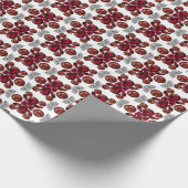 Ruby & Diamond Gemstone Art Red Cadeaupapier (Hoek)