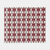Ruby & Diamond Gemstone Art Red Fleece Deken (Voorkant (Horizontaal))