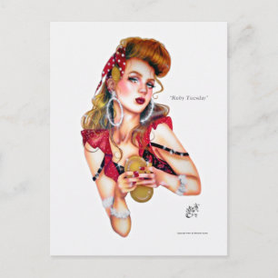 Ruby dinsdag door Elizabeth Austin Briefkaart
