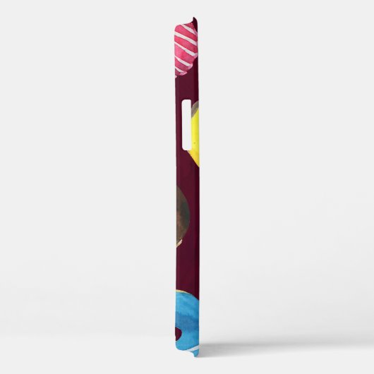 Ruby Donuts: Waterverf Naadloos Patroon. Case-Mate iPhone Case (Achterkant / Rechts)