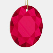 Ruby Edelsteen / Jewel Graphic Afbeelding Keramisch Ornament (Rechts)