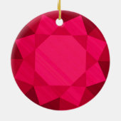 Ruby Edelsteen / Jewel Graphic Afbeelding Keramisch Ornament (Achterkant)