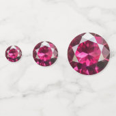 Ruby edelsteen patroon confetti (Achterkanten)