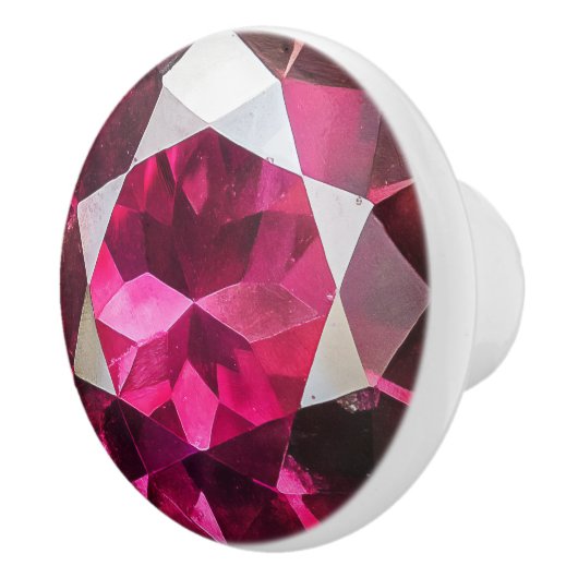 Ruby edelsteen patroon keramische knop (Rechts)