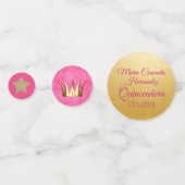 Ruby en Gold Custom Quinceanera Confetti (Voorkanten)