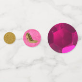 Ruby en Gold Custom Quinceanera Confetti (Achterkanten)