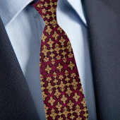 Ruby en gouden patroon stropdas