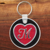 Ruby en Onyx Monogram Sleutelhanger (Voorkant)