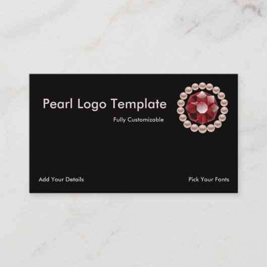Ruby en Pearl Logo Visitekaartje (Voorkant)