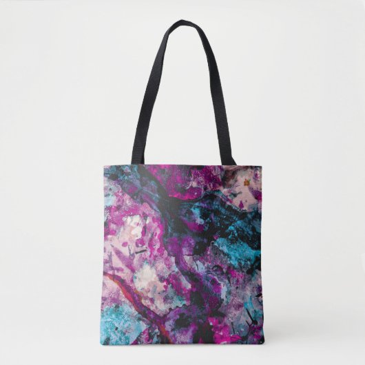 Ruby en Sapphire Crystal Geode Abstract Draagtas (Voorkant)