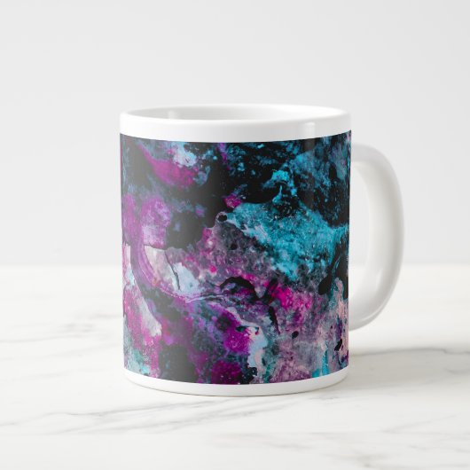 Ruby en Sapphire Crystal Geode Abstract Extra Grote Beker (Voorkant rechts)