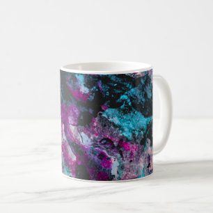 Ruby en Sapphire Crystal Geode Abstract Koffiemok
