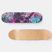 Ruby en Sapphire Crystal Geode Abstract Skateboard (Horizontaal)